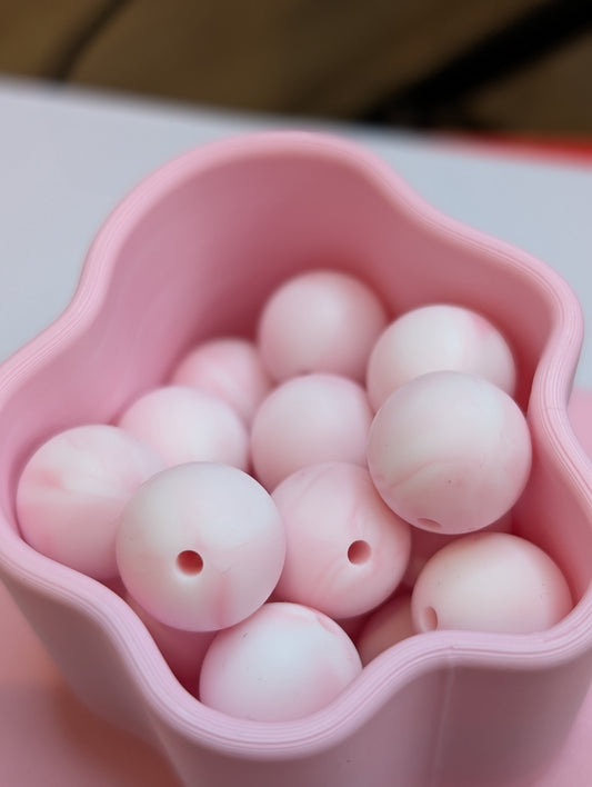 15mm solid colour silicone beads