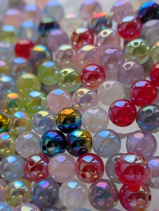 10x colourful 16mm beads #11