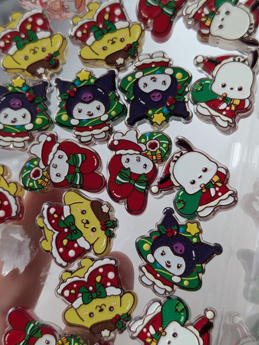 Sanrio Christmas acrylic beads