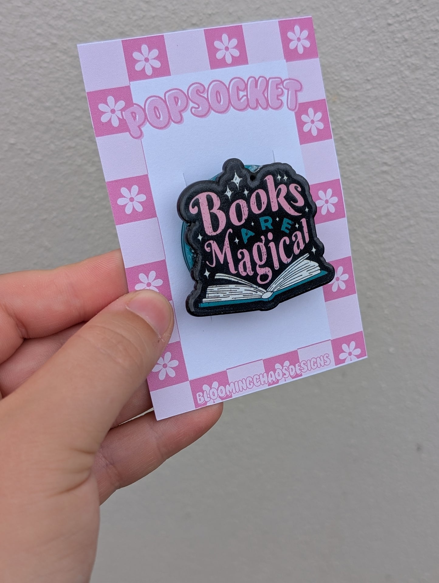 Books are magical pop socket