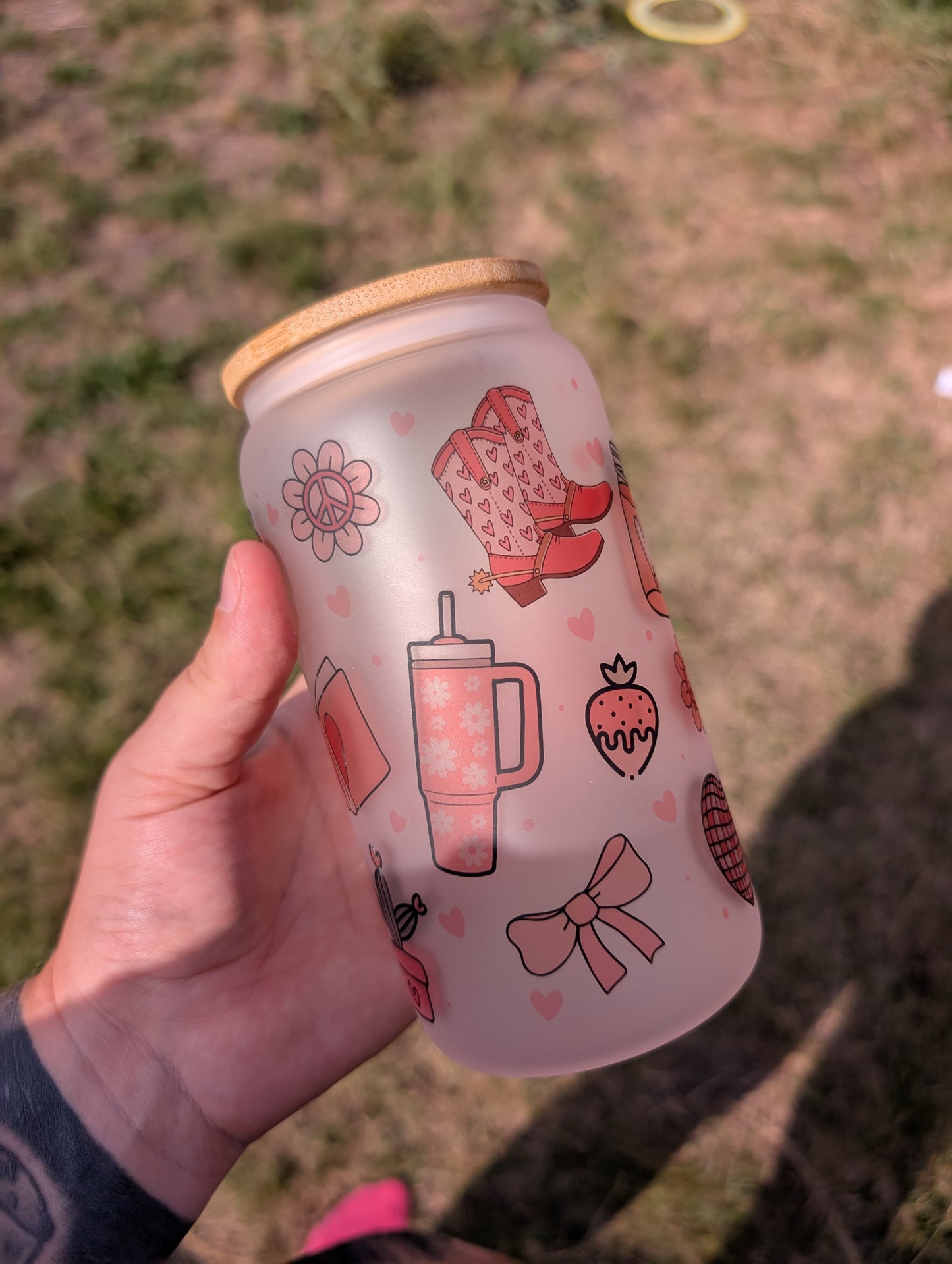 Girly stanley style glass can