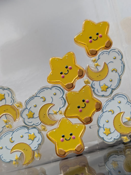 Star/cloud acrylic beads