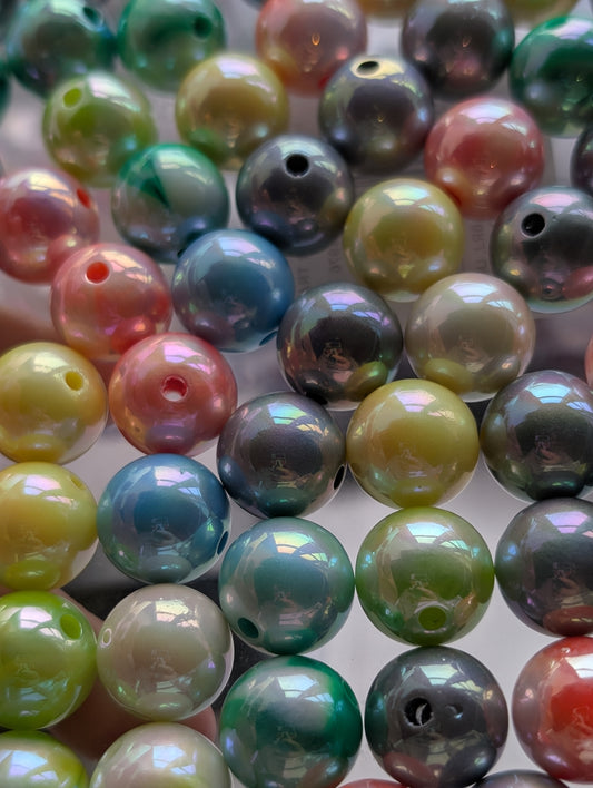 10x colourful 16mm UV layer beads #8