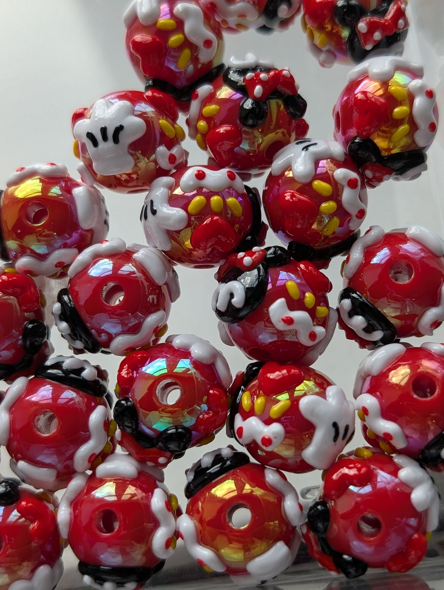Minnie hand painted beads