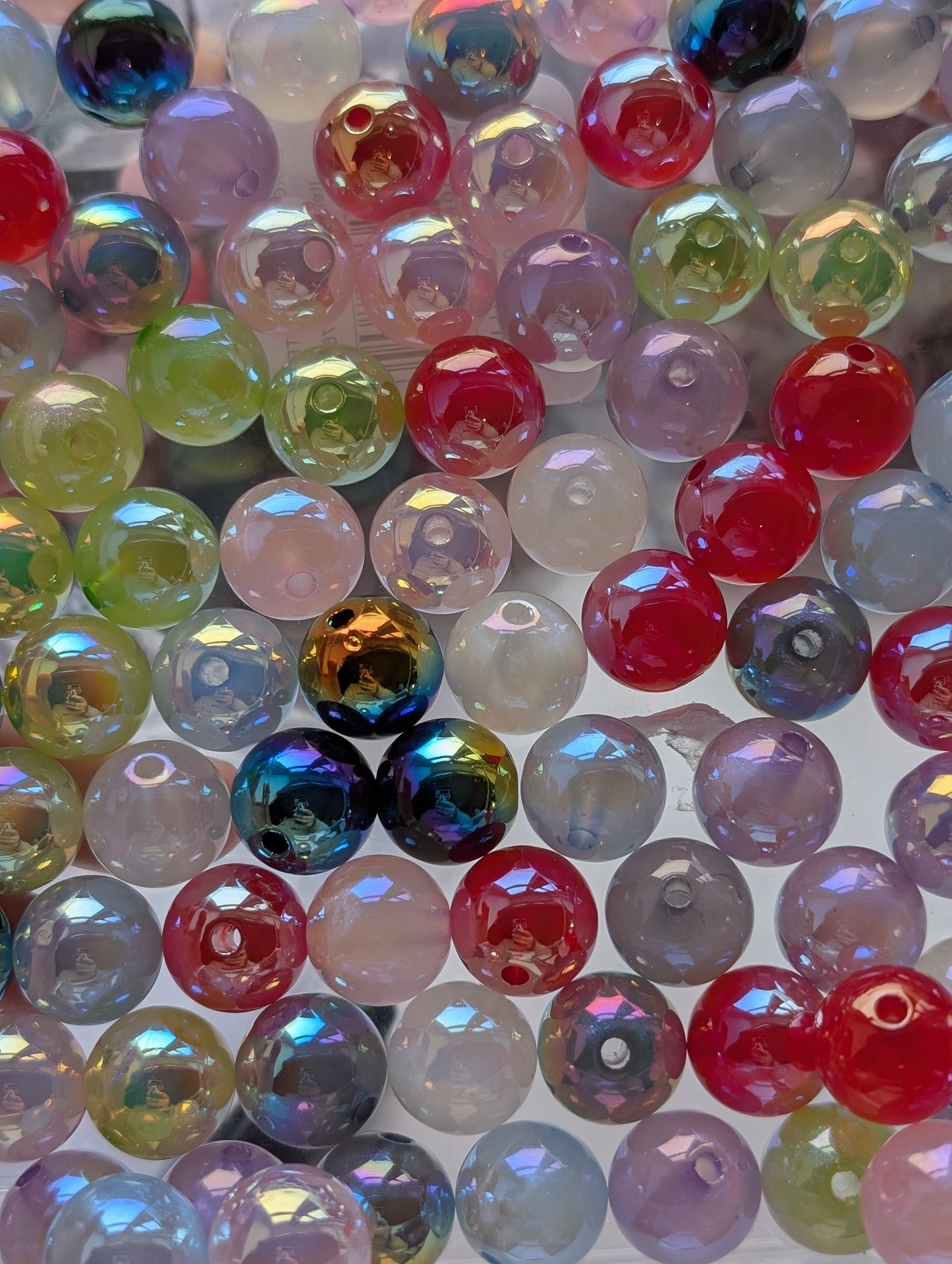 10x colourful 16mm beads #11