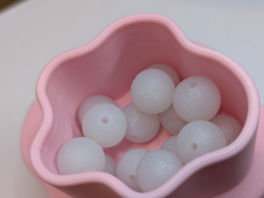15mm solid colour silicone beads