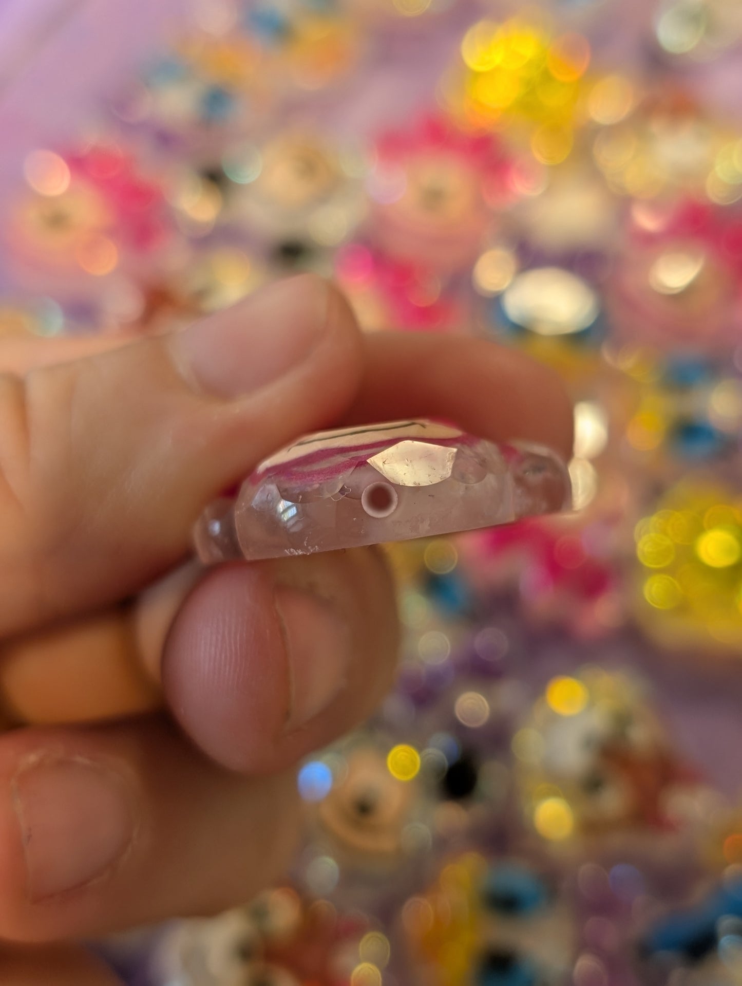 Glitter character beads