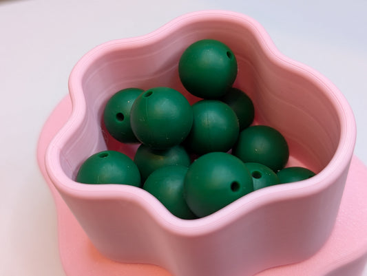 15mm solid colour silicone beads