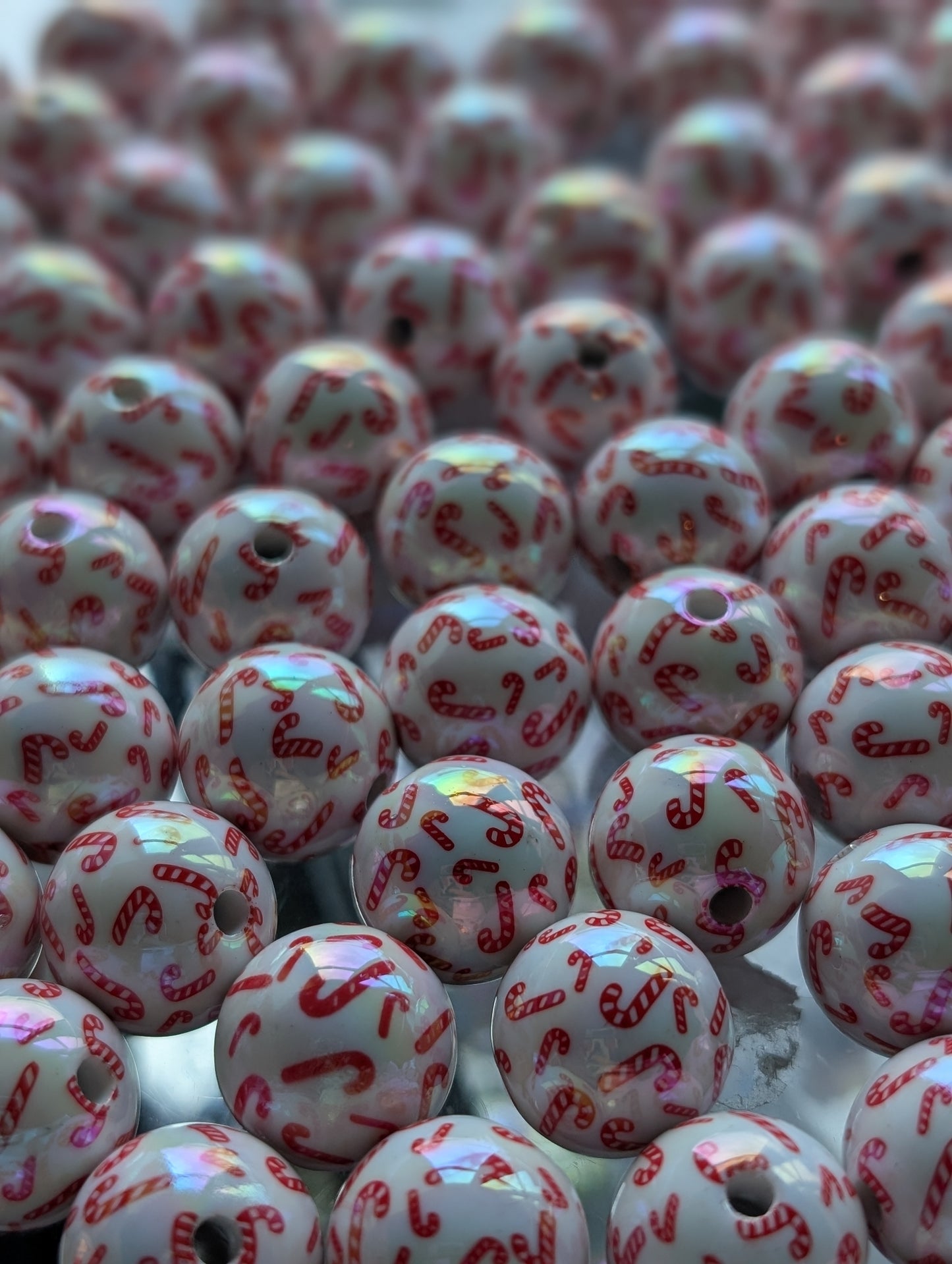 10x Christmas candy cane red