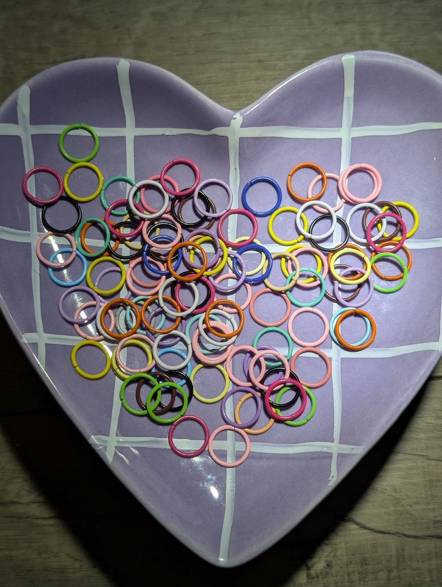 Colourful jump rings - large