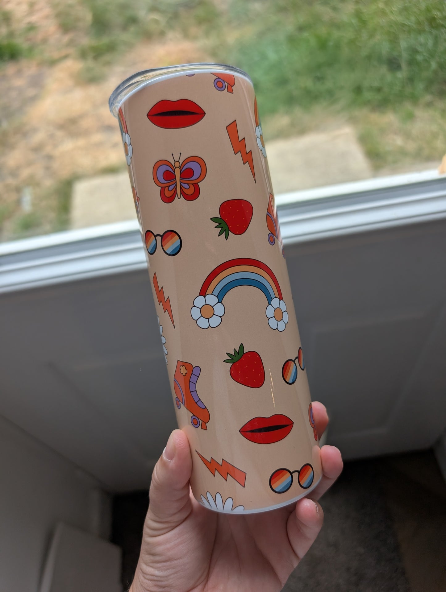 Groovy rainbows style 20oz Tumbler