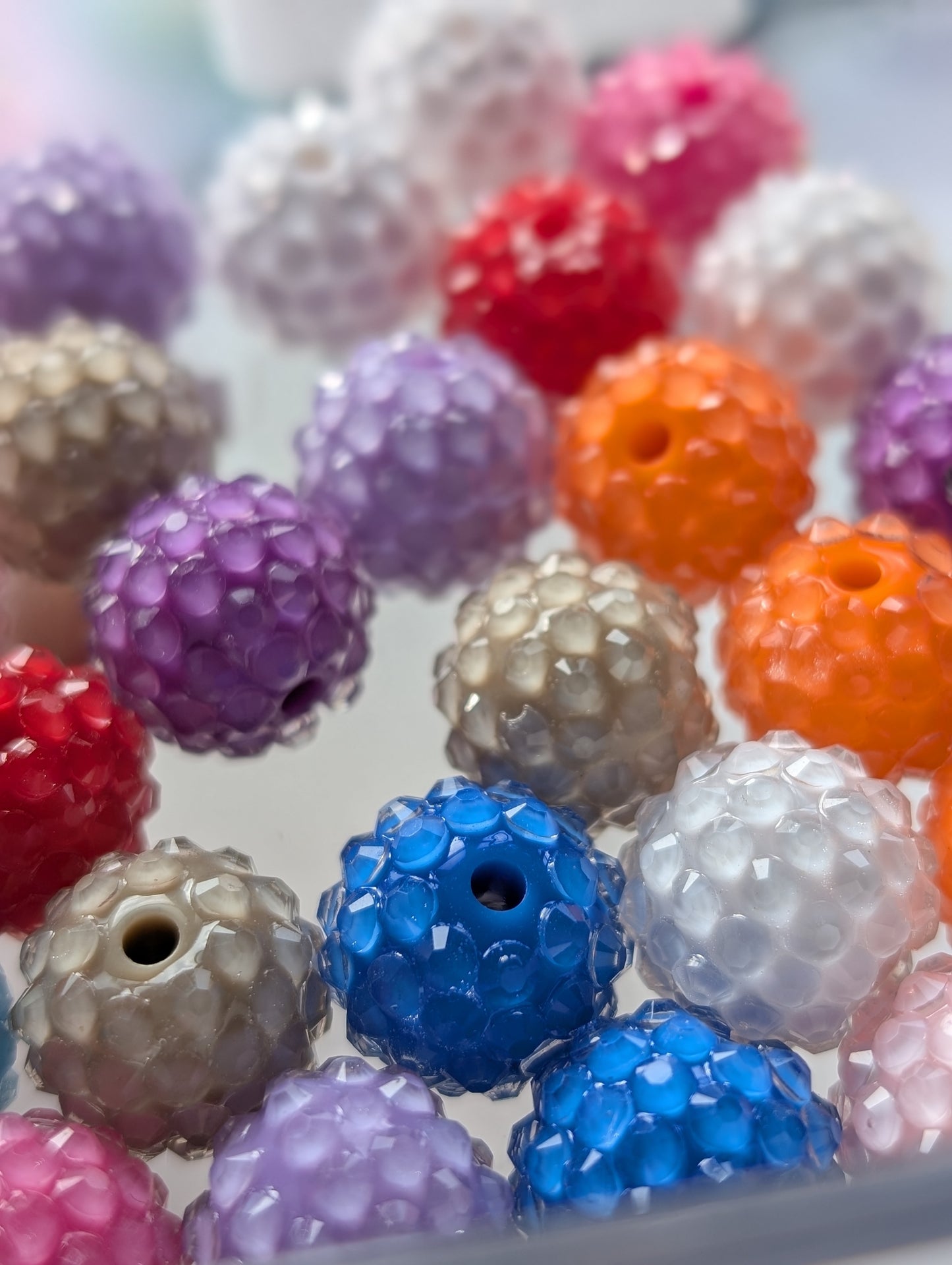 16mm colourful beads (10 pack)