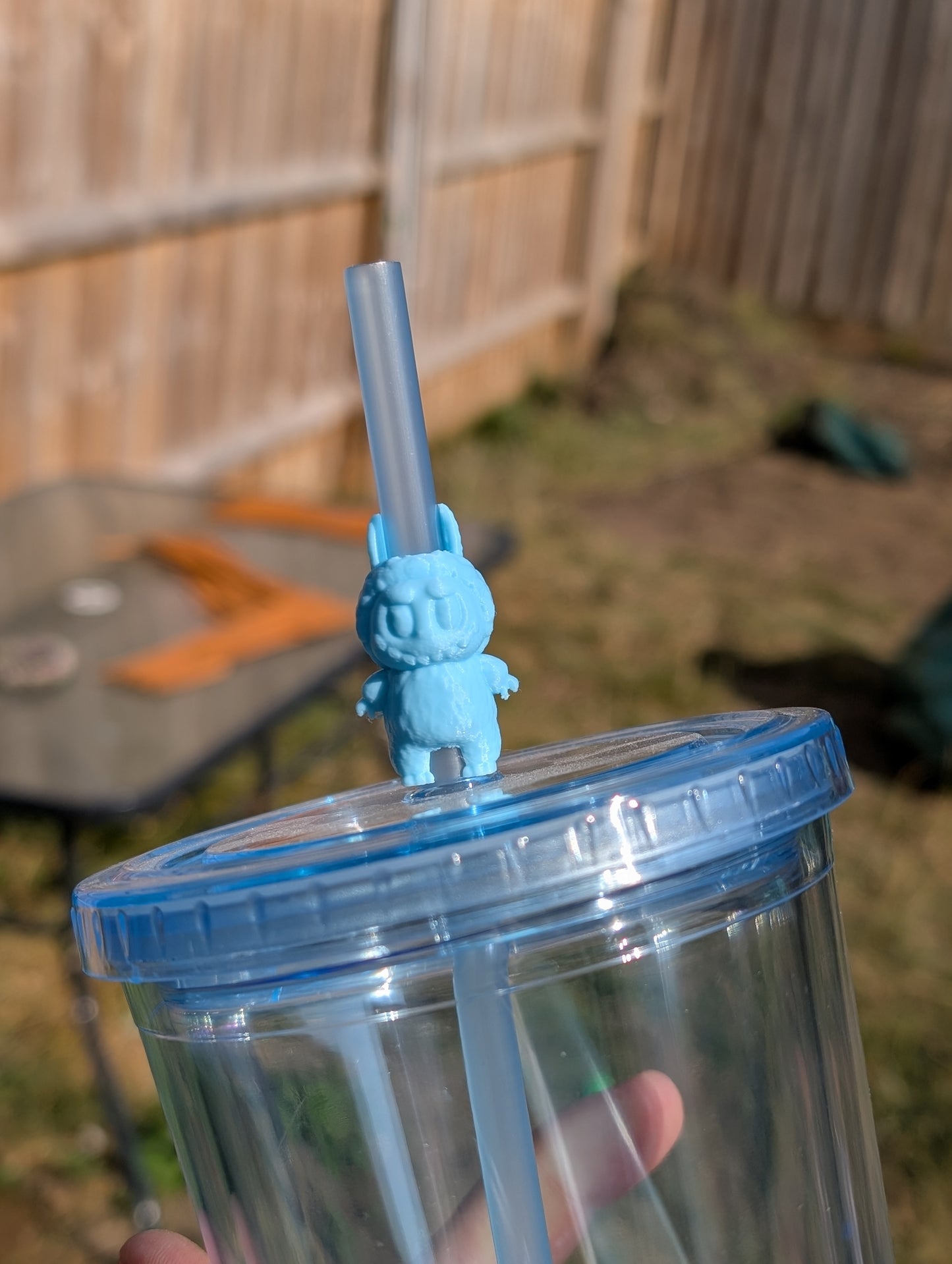 Little monster straw topper