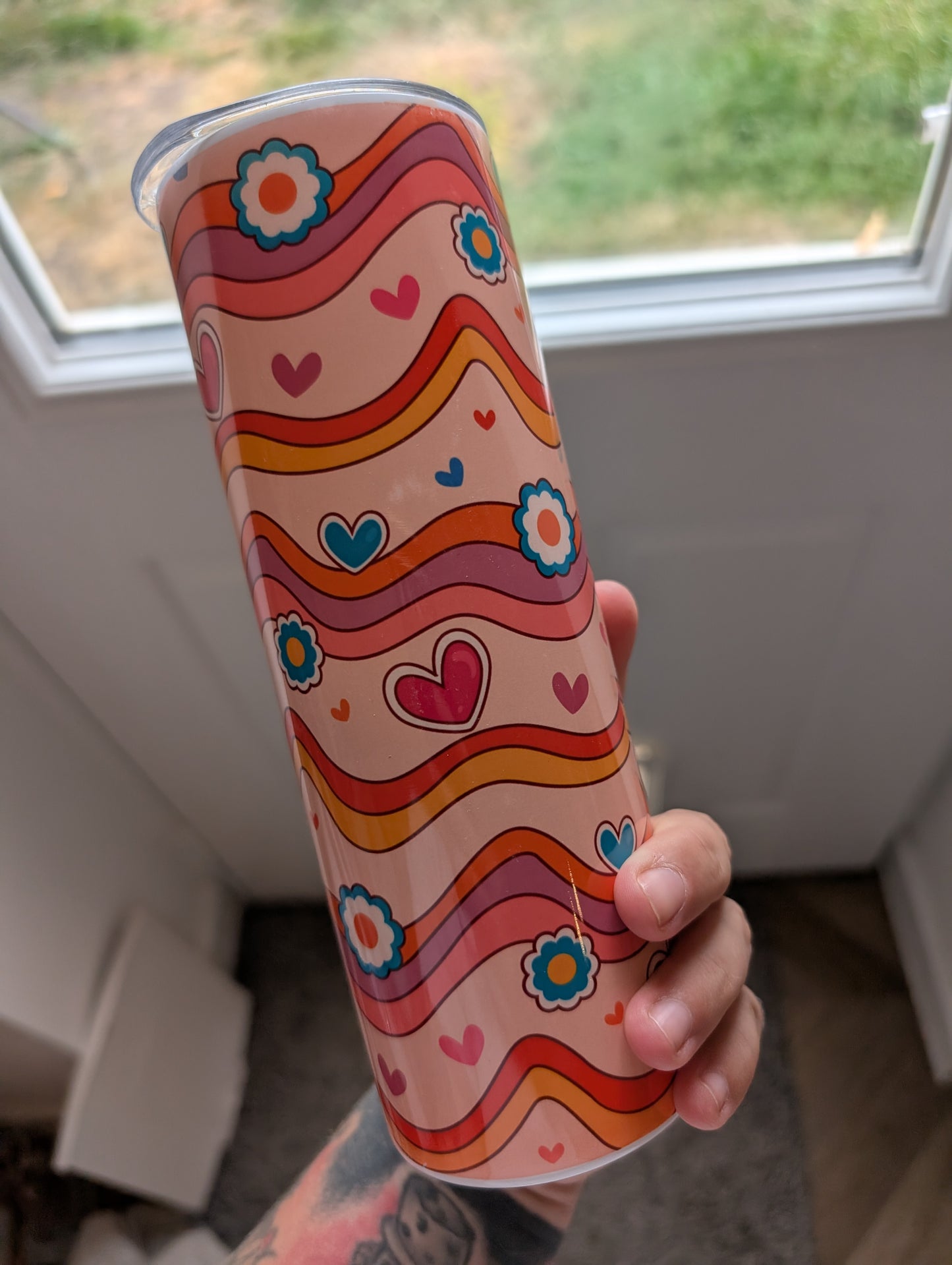 Pink waves style 20oz Tumbler