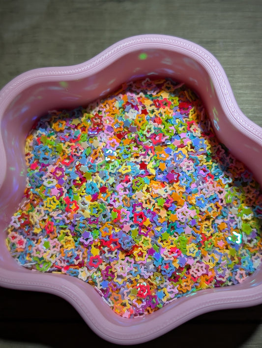Hollow stars - glitter mix