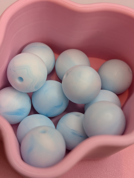 15mm solid colour silicone beads