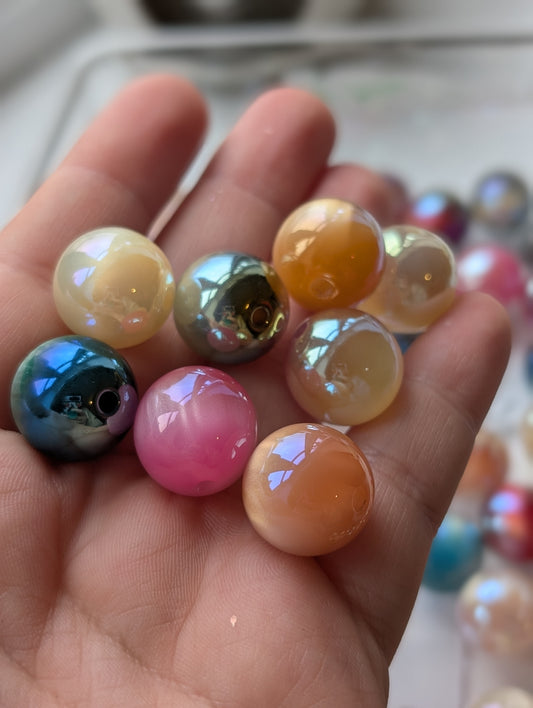5x 20mm cat eye beads