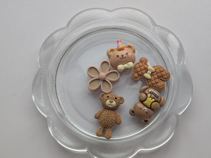 Mixed brown kawaii style (pack of 5)