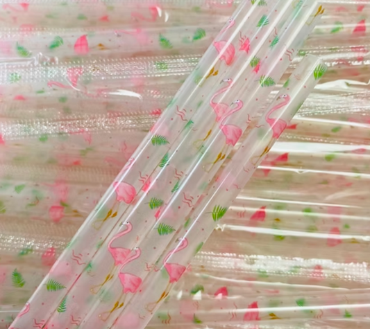 Flamingo straw