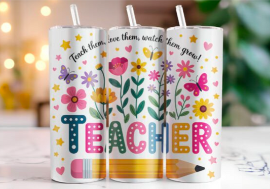 Flowers teacher 20oz Tumbler