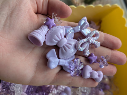 Purple acrylic beads mix