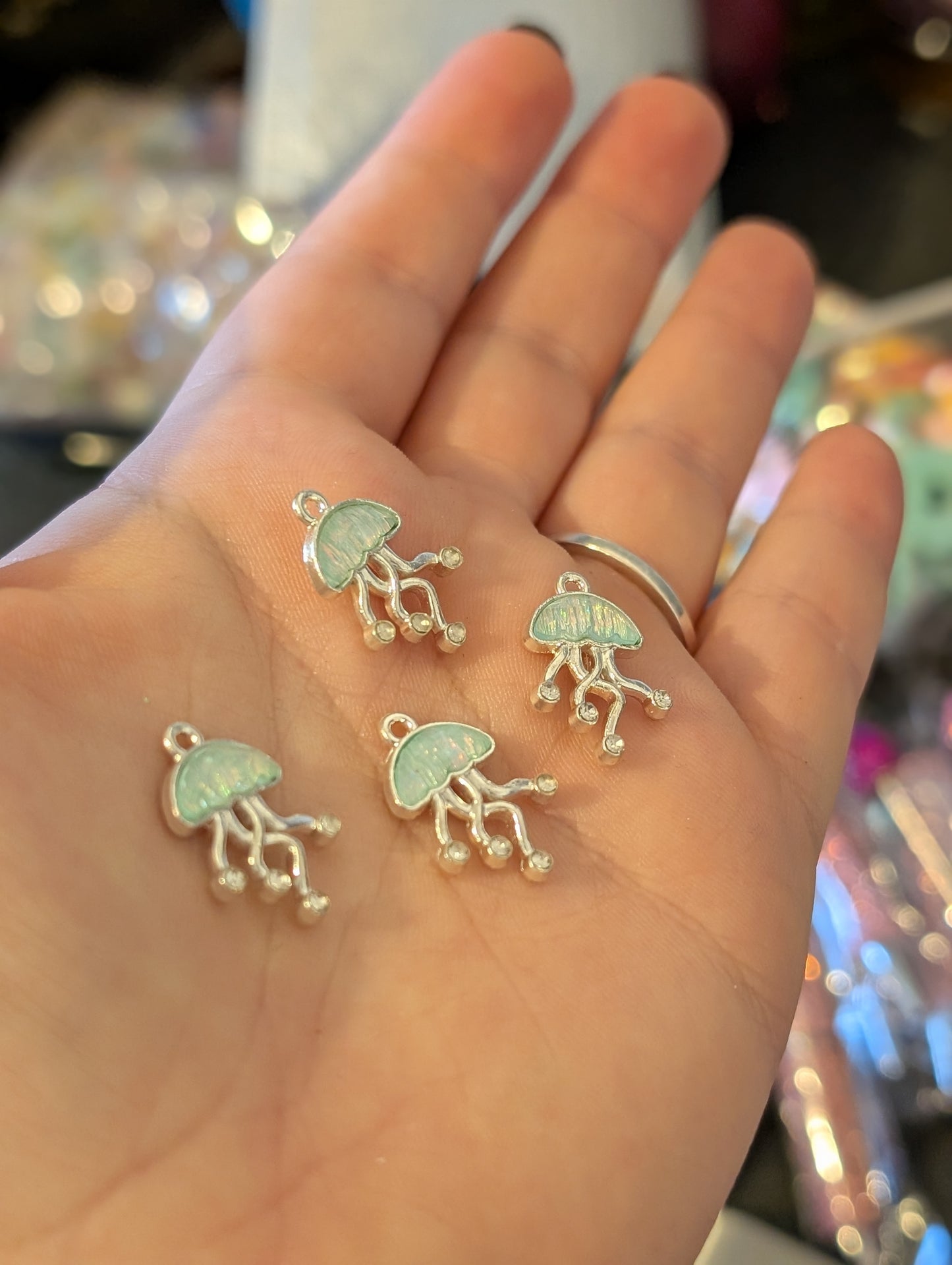 Metal jelly fish pendants