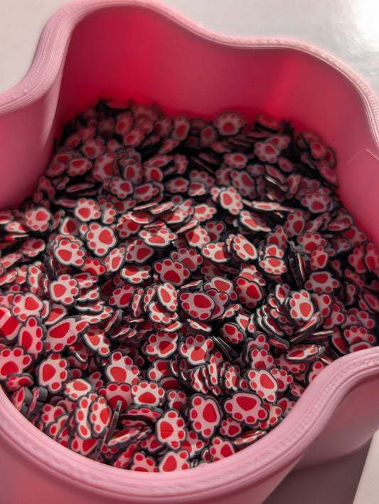 Paw - polymer clay slices