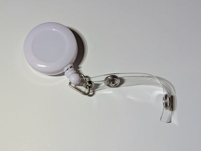 Badge reel -white