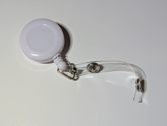 Badge reel -white