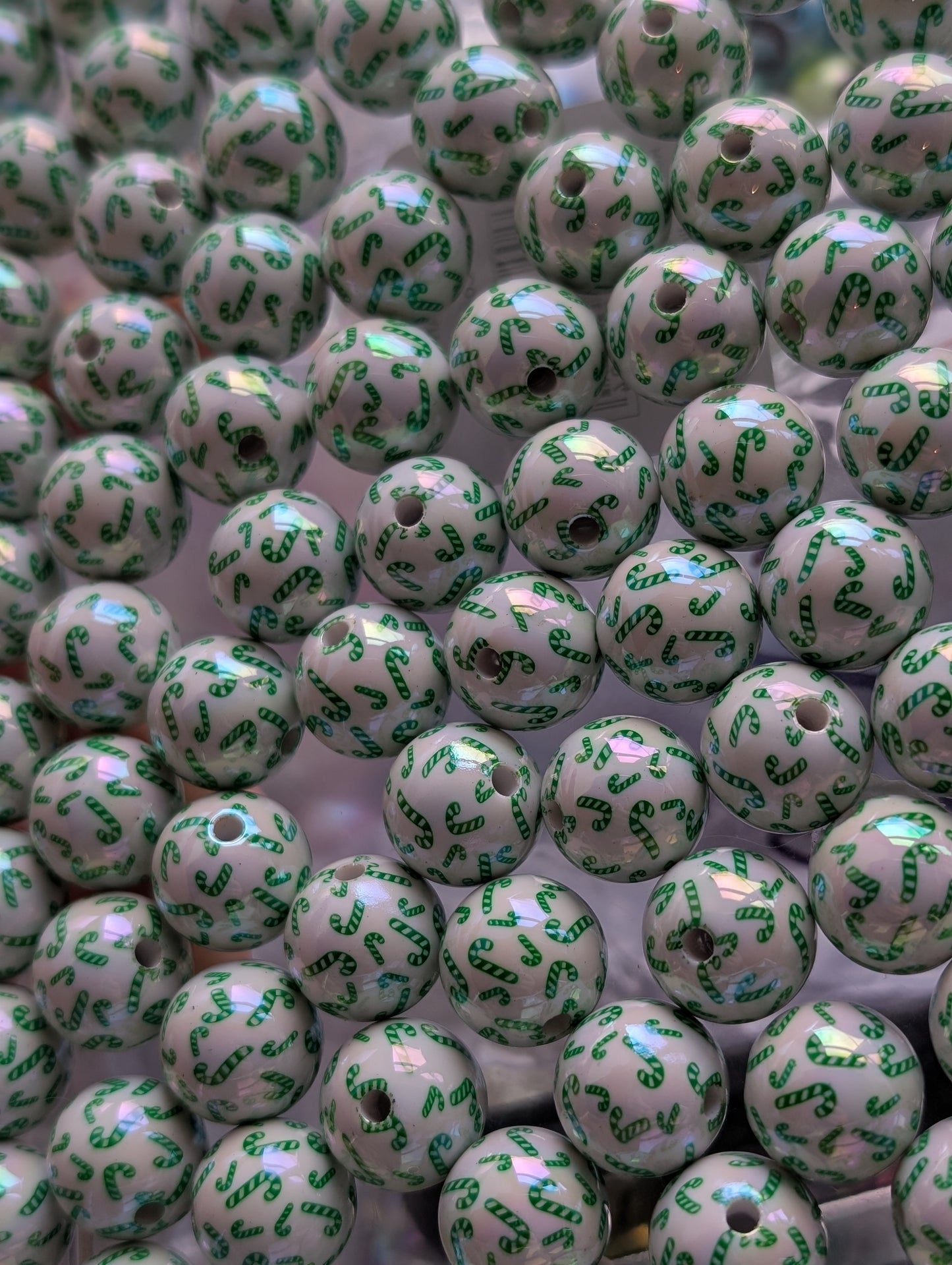 10x Christmas candy cane green