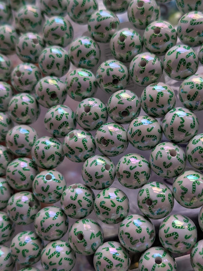 10x Christmas candy cane green