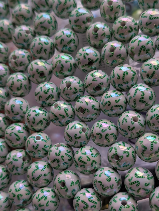 10x Christmas candy cane green