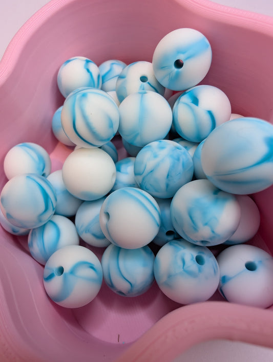 15mm solid colour silicone beads