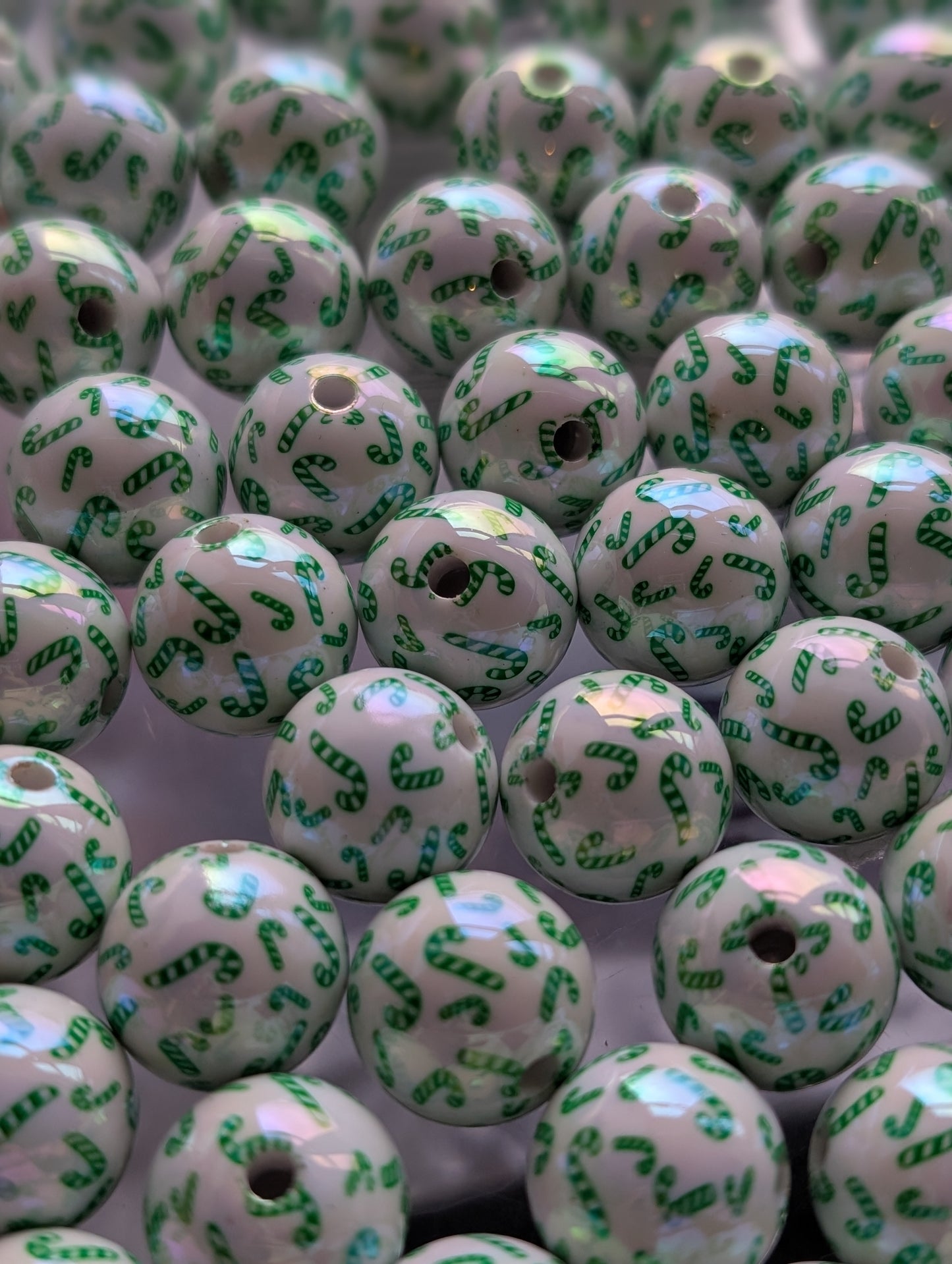 10x Christmas candy cane green