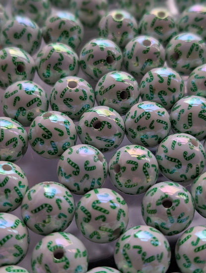 10x Christmas candy cane green