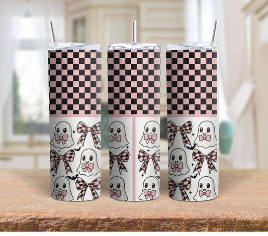 Pink ghost Halloween 20oz Tumbler
