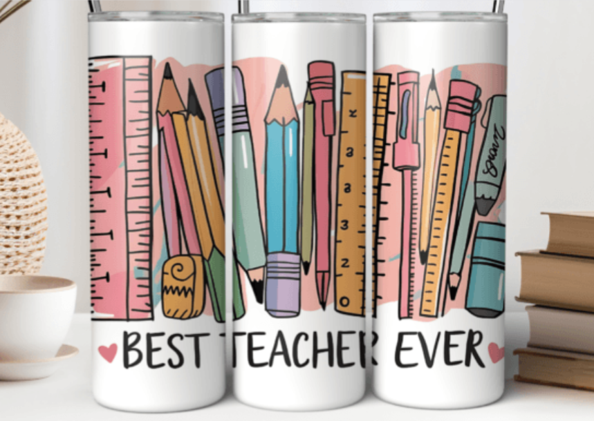 Pencil stack teacher 20oz Tumbler