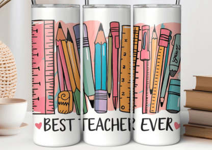 Pencil stack teacher 20oz Tumbler