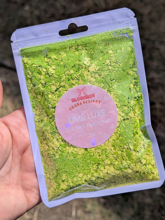 Lime luxe - Chunky Glitter mix