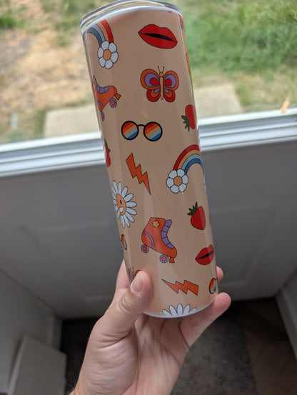 Groovy rainbows style 20oz Tumbler