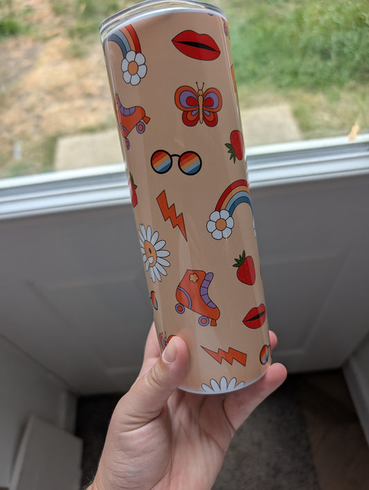 Groovy rainbows style 20oz Tumbler