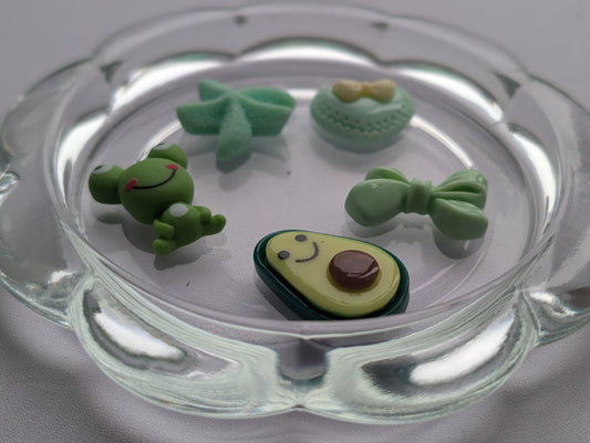 Mixed green kawaii style (pack of 5)