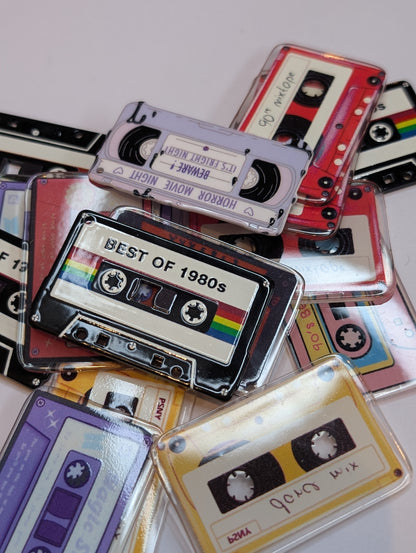Pack of 4 cassette style acrylics