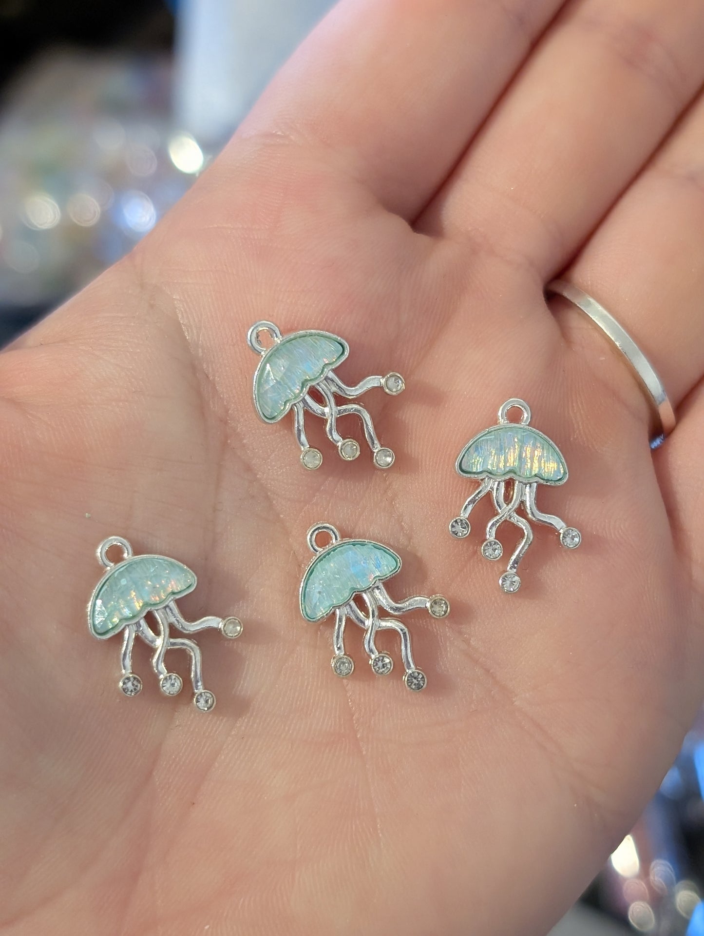 Metal jelly fish pendants