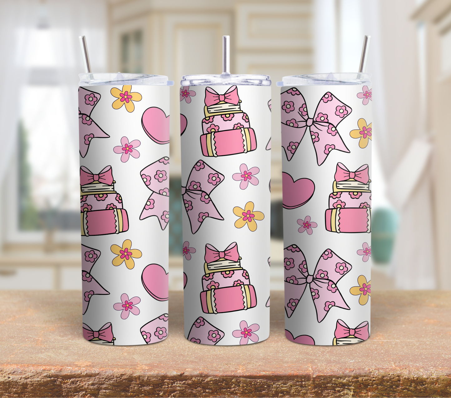Books and bows style 20oz Tumbler