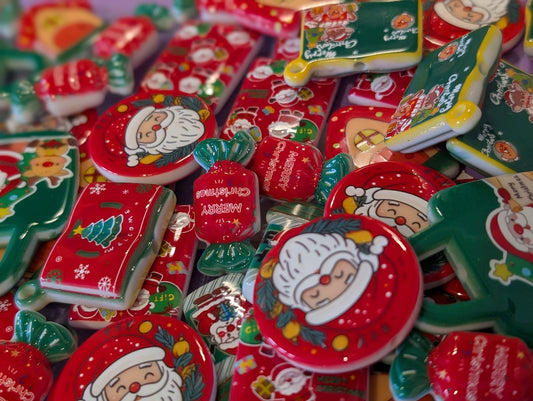 Christmas acrylic mix beads 7 pack