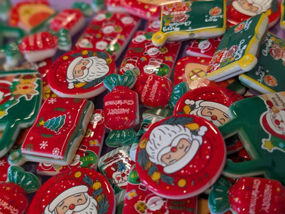Christmas acrylic mix beads 7 pack