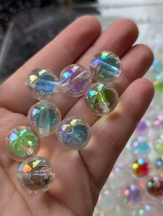 10x colourful 16mm double layer beads