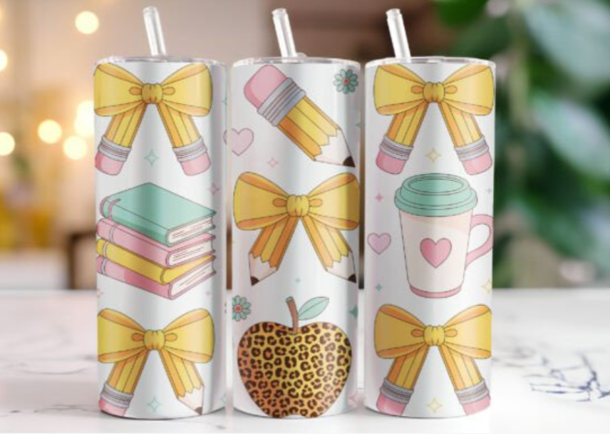 Pencil bows teacher 20oz Tumbler
