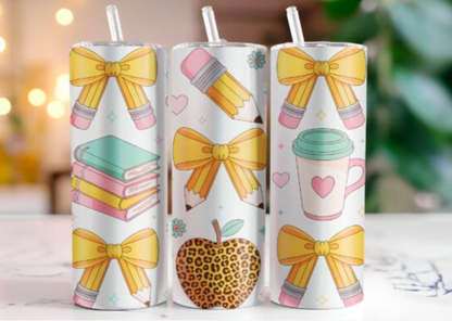Pencil bows teacher 20oz Tumbler